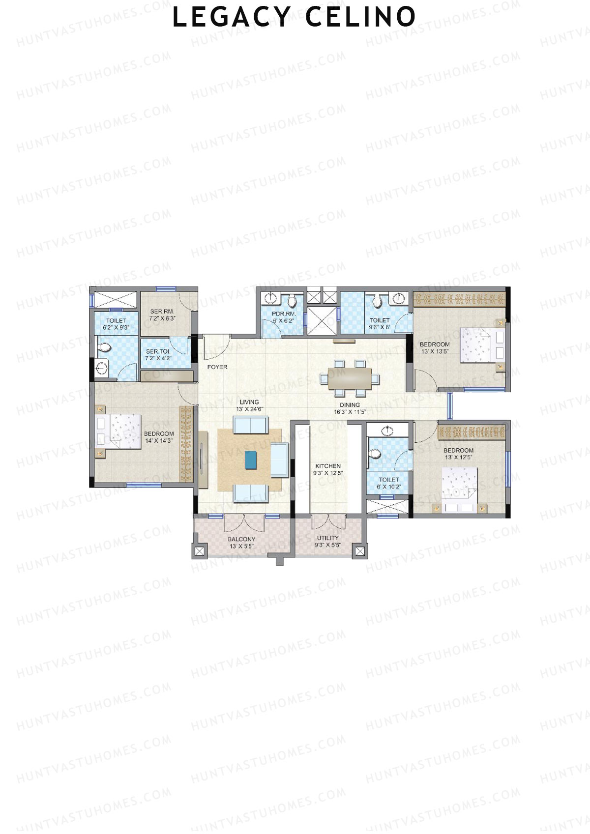 Legacy Celino Tower A Unit B Floor Plan