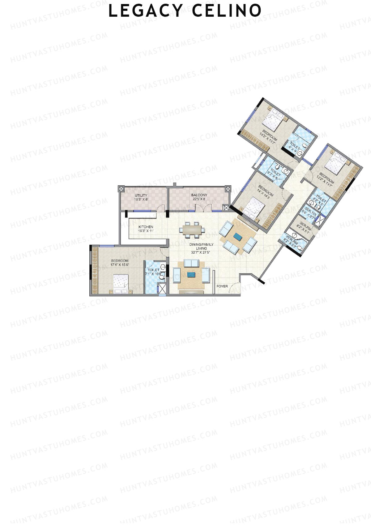 Legacy Celino Tower A Unit C Floor Plan