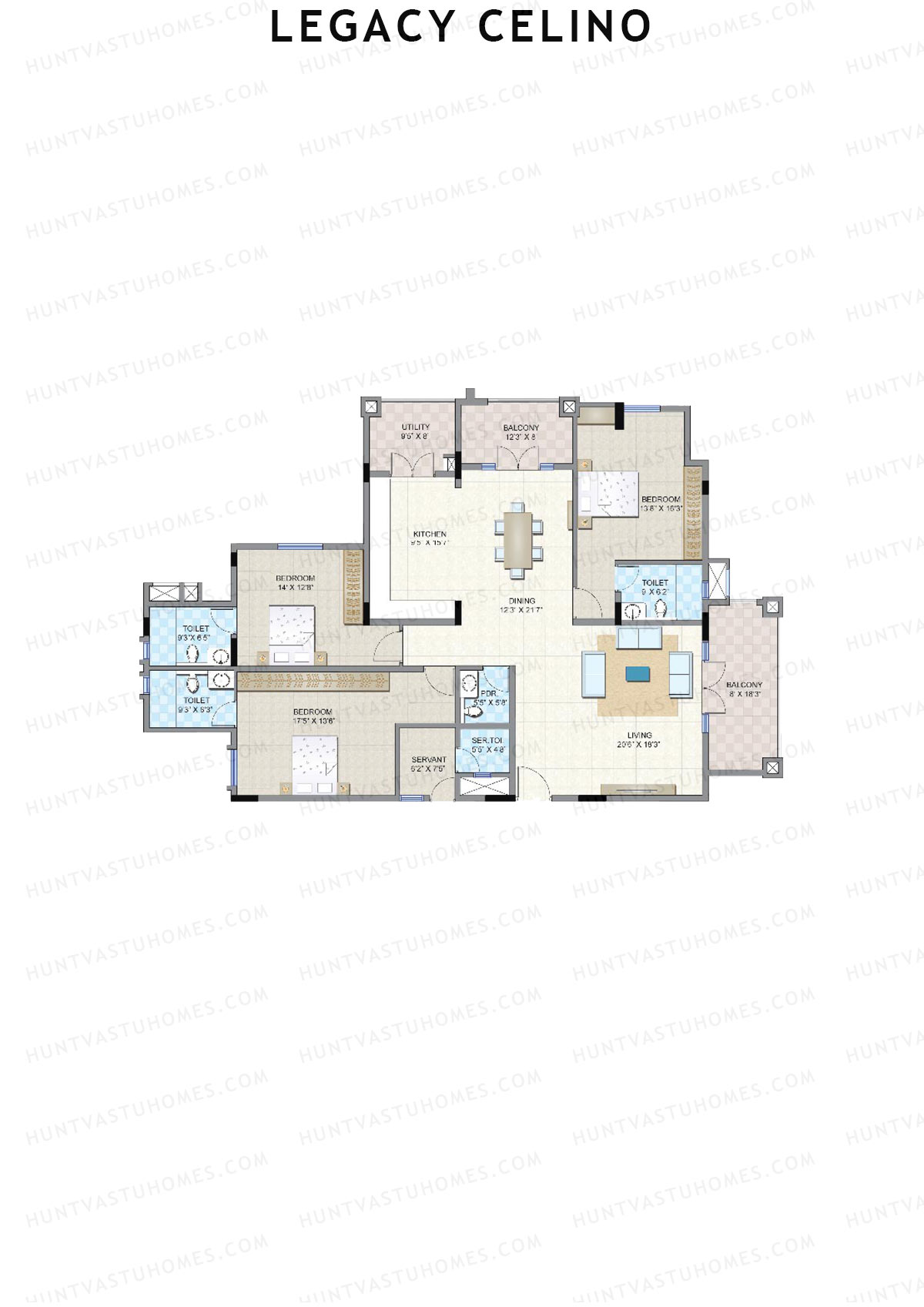 Legacy Celino Tower A Unit E Floor Plan