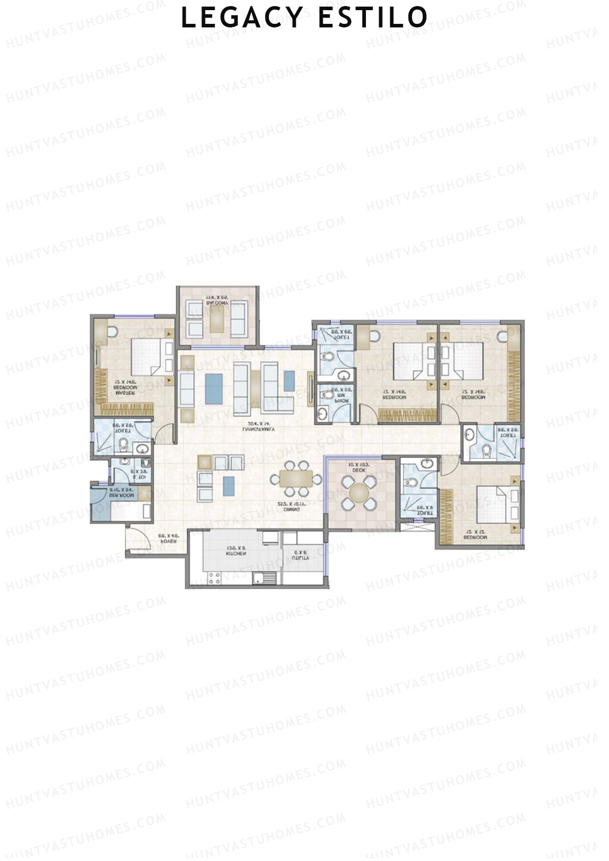 Legacy Estilo Block C Unit 2 (Type 4) Floor Plan