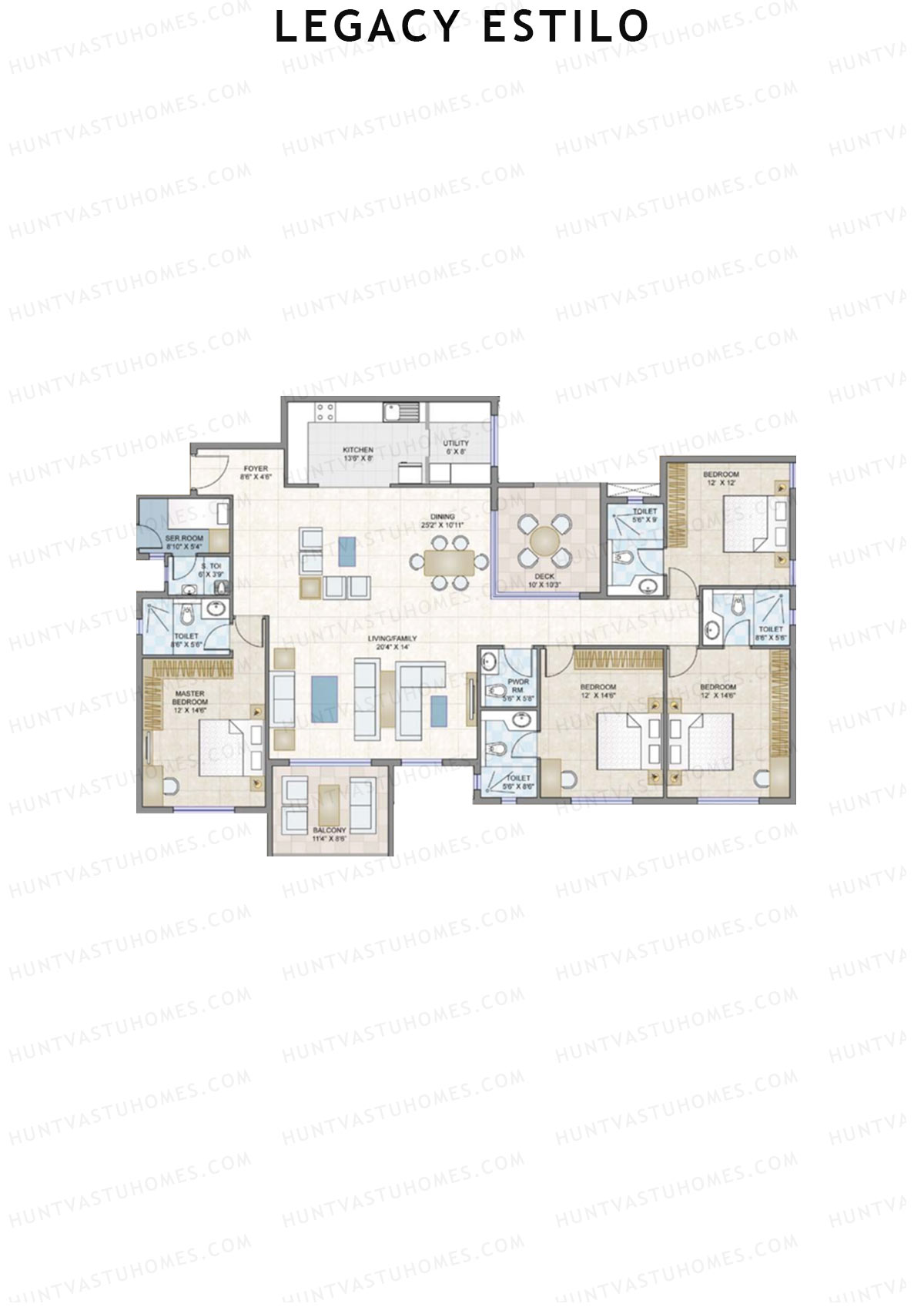 Legacy Estilo Block C Unit 3 (Type 1) Floor Plan