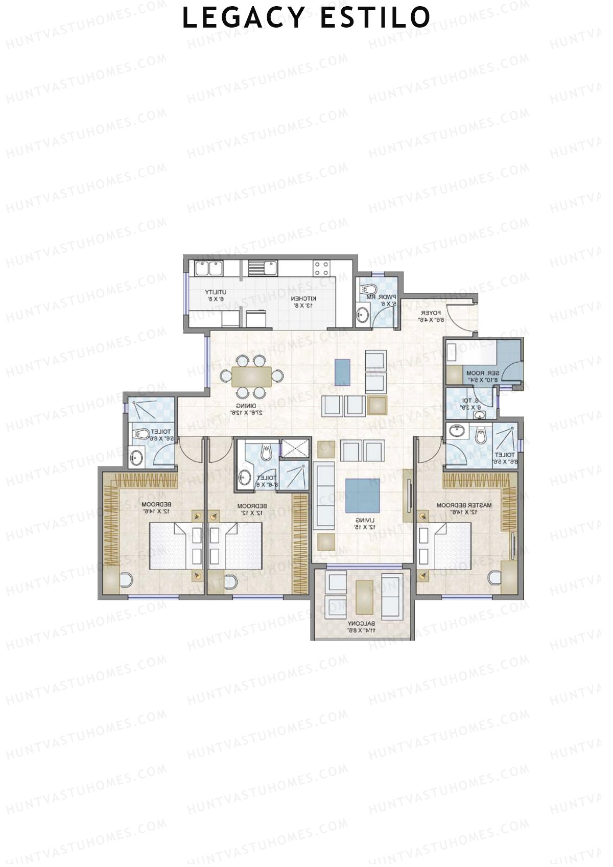 Legacy Estilo Block C Unit 4 (Type 2) Floor Plan