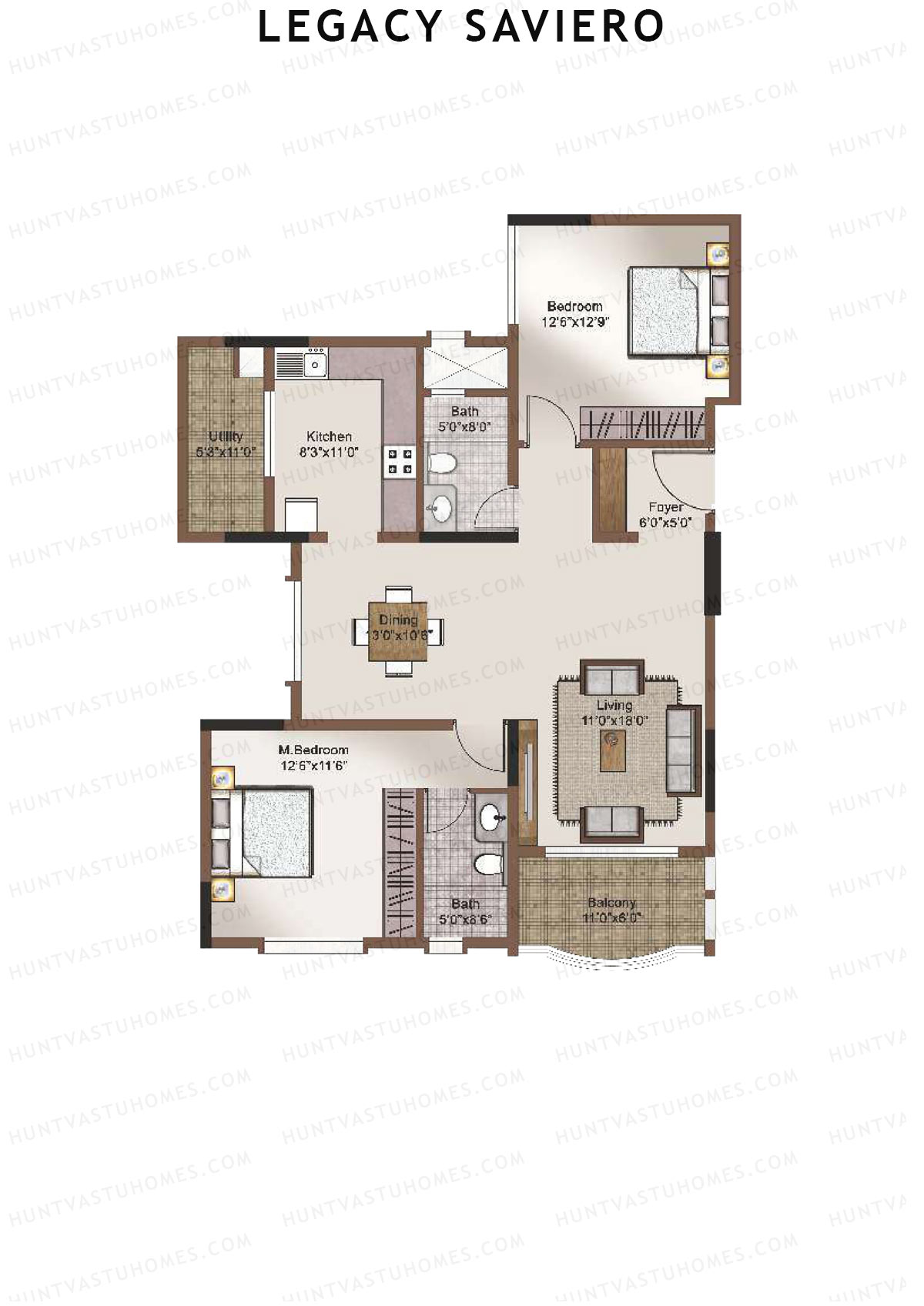 Legacy Saviero Block B Unit 4 (Type 4) Floor Plan