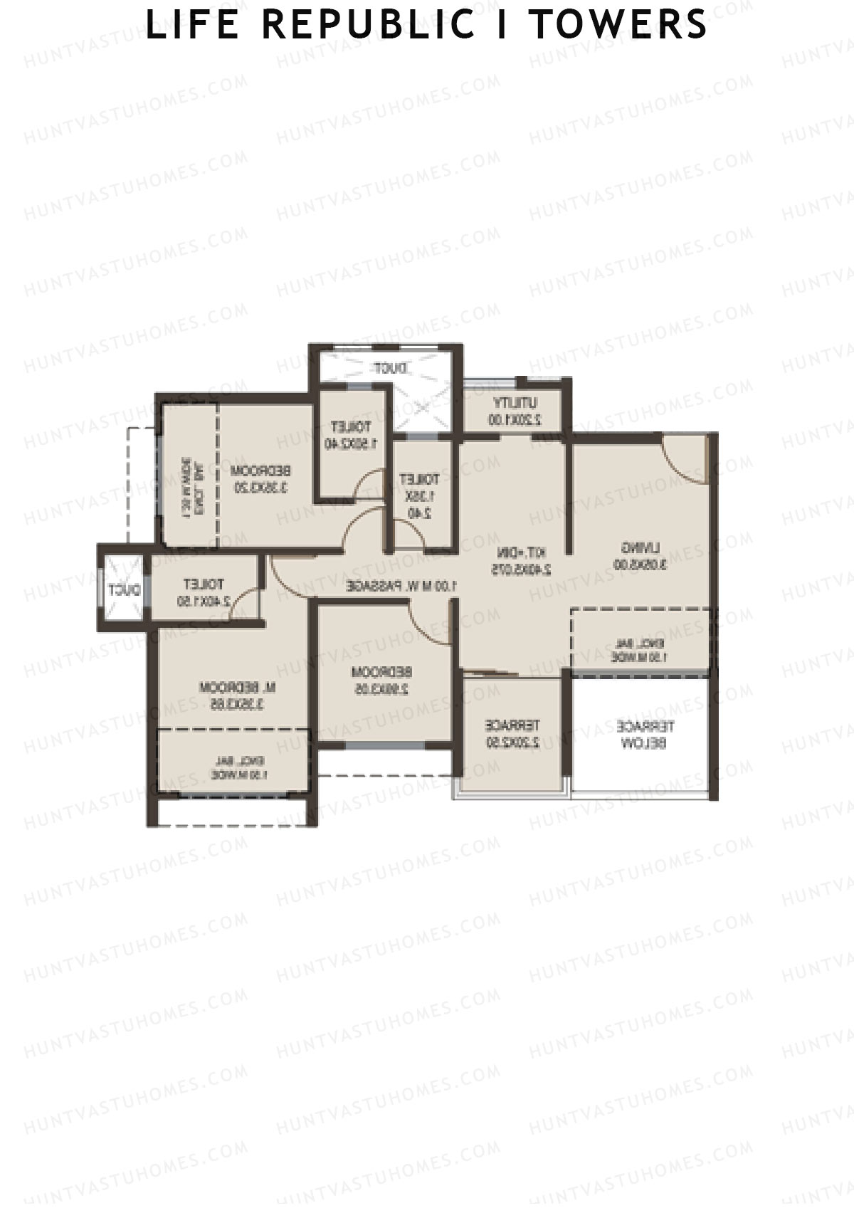 Life Republic I Towers Tower E Unit 2 Floor Plan