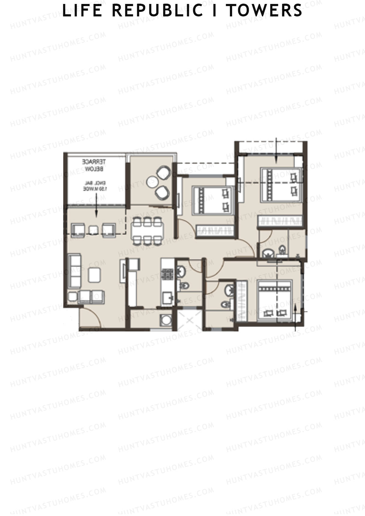 Life Republic I Towers Tower E Unit 6 Floor Plan
