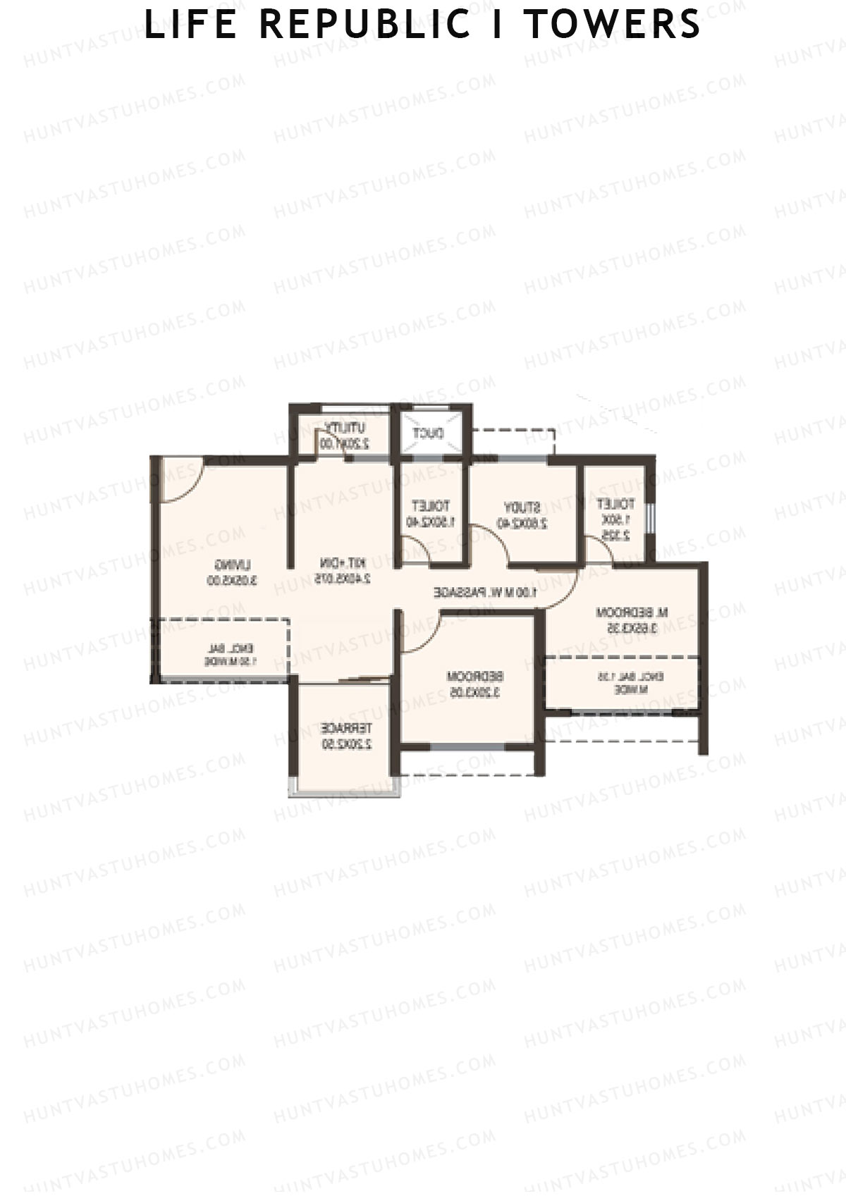 Life Republic I Towers Tower G Unit 1 Floor Plan