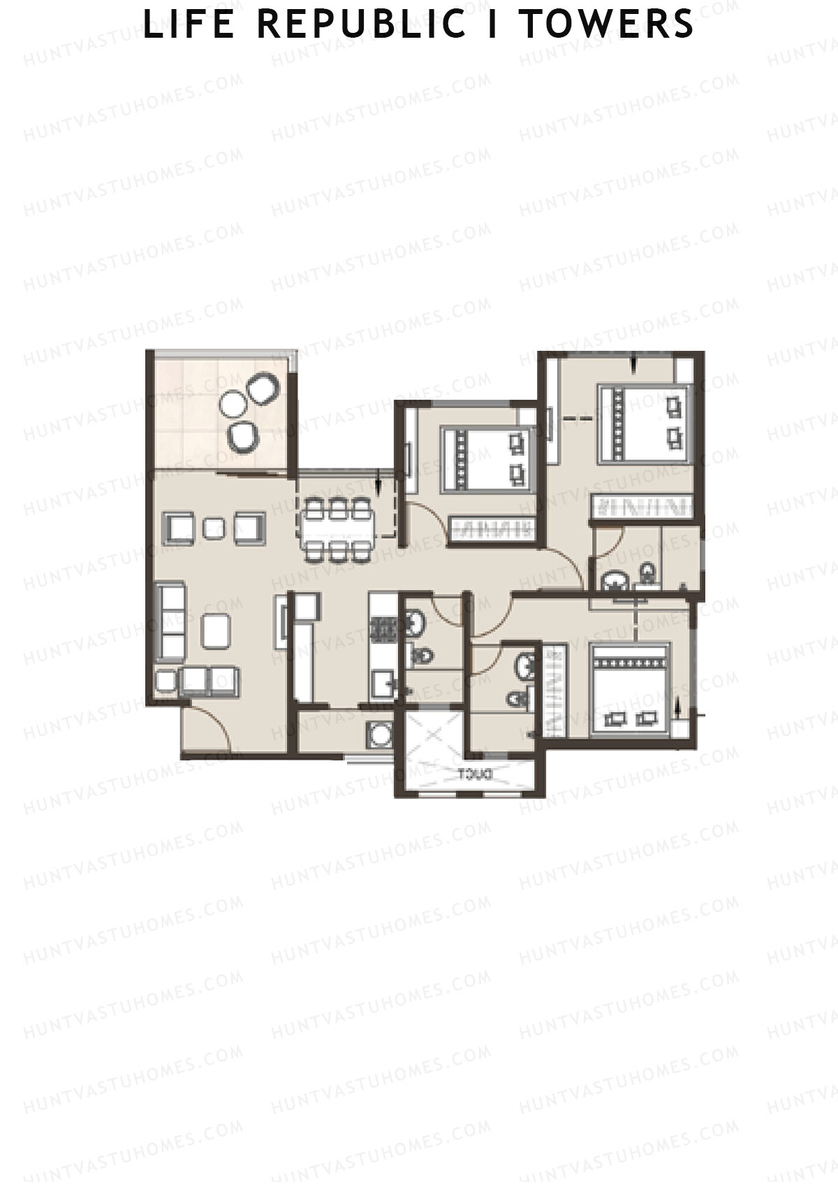 Life Republic I Towers Tower G Unit 6 Floor Plan