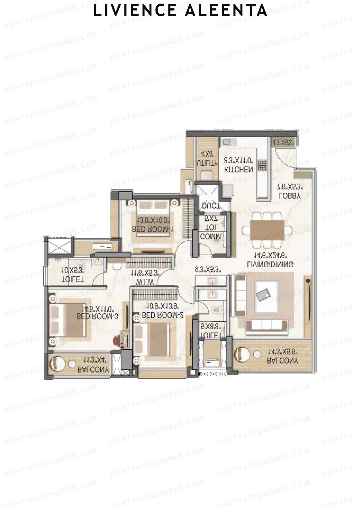 Livience Aleenta Tower 1 Unit 2 Floor Plan