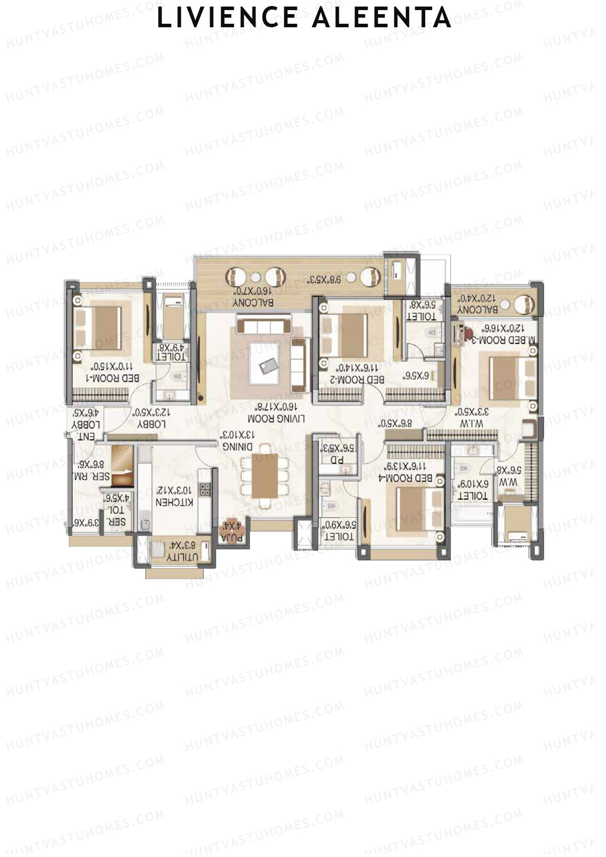 Livience Aleenta Tower 1 Unit 4 Floor Plan