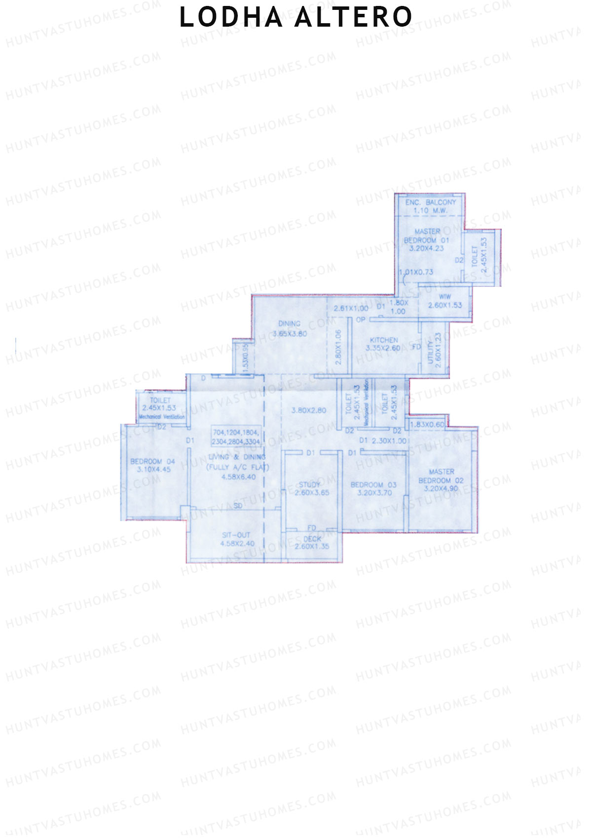 Lodha Altero Tower 1 Unit 4 Floor Plan