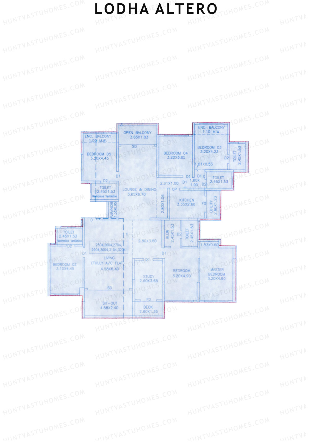 Lodha Altero Tower 1 Unit 4 Floor Plan