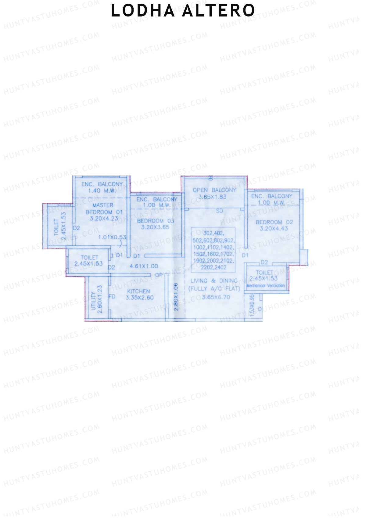Lodha Altero Tower 2 Unit 2 Floor Plan