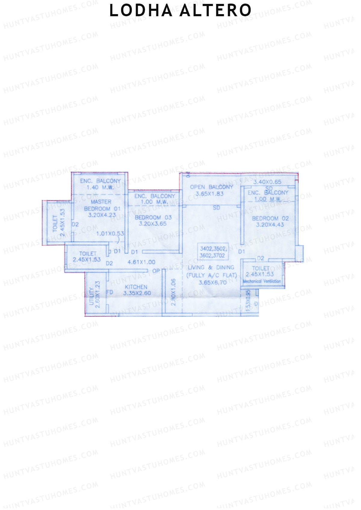 Lodha Altero Tower 2 Unit 2 Floor Plan