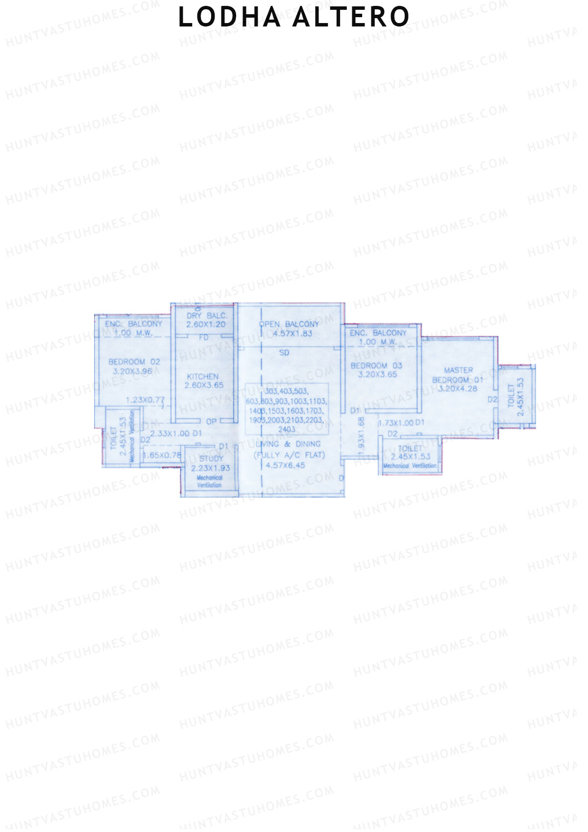 Lodha Altero Tower 2 Unit 3 Floor Plan