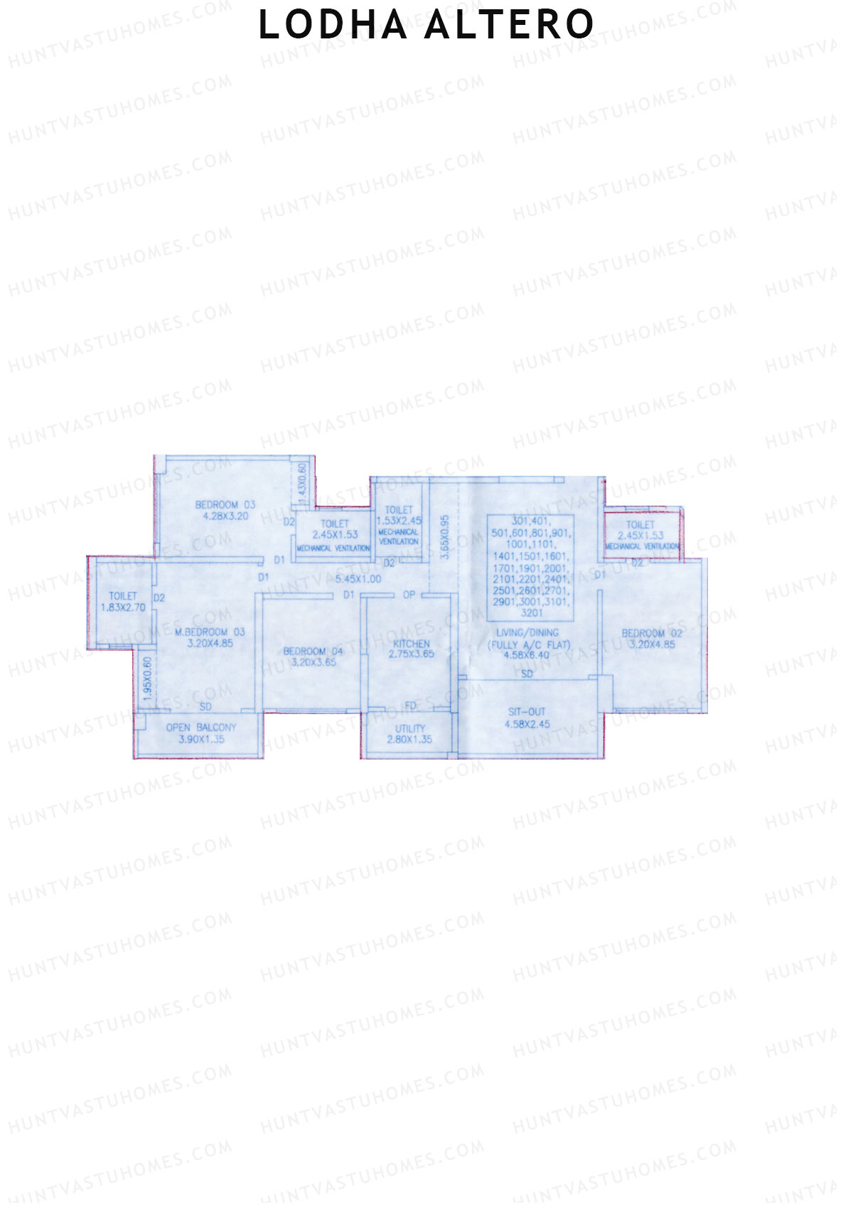 Lodha Altero Tower 3 Unit 1  Floor Plan