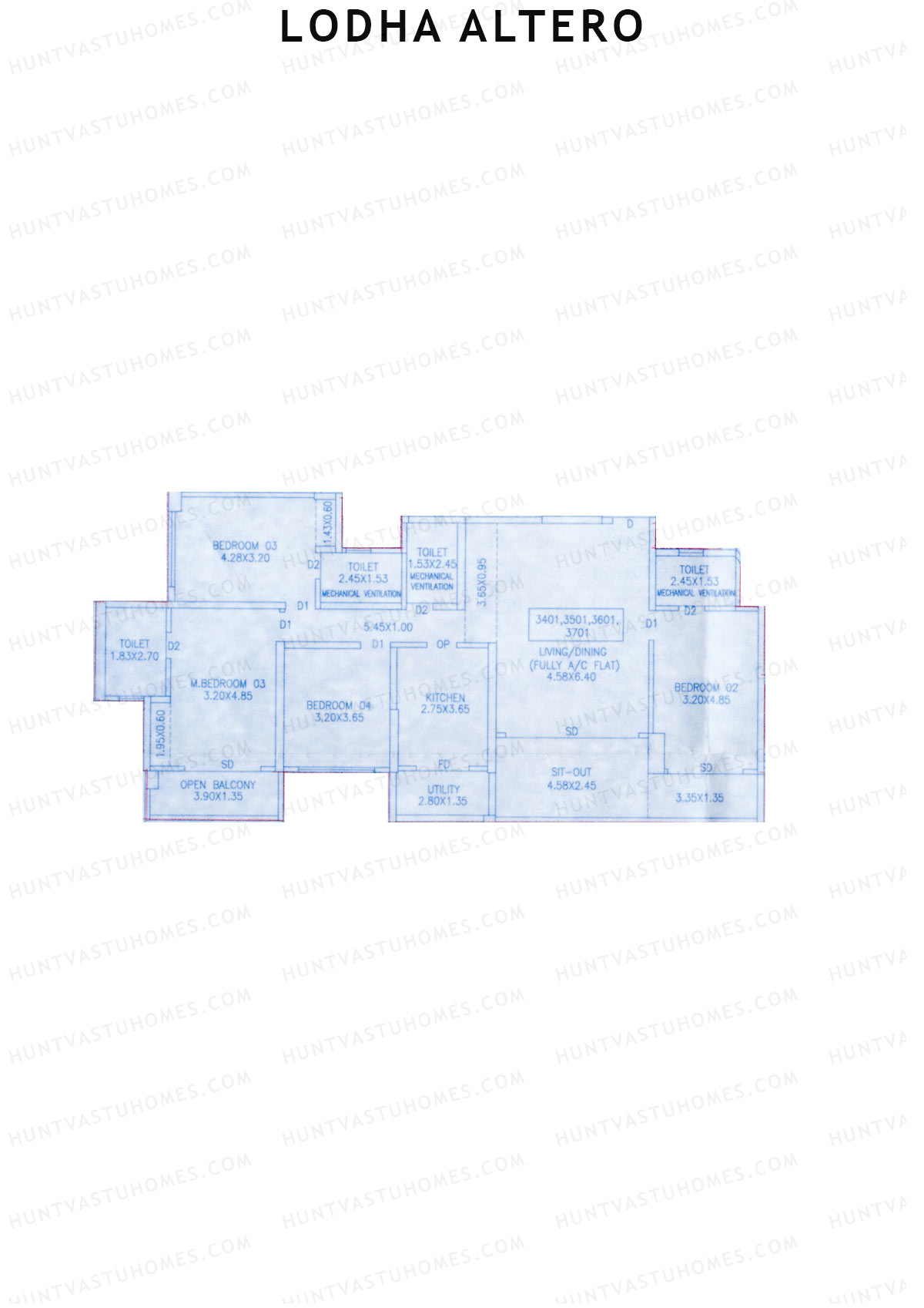 Lodha Altero Tower 3 Unit 1  Floor Plan