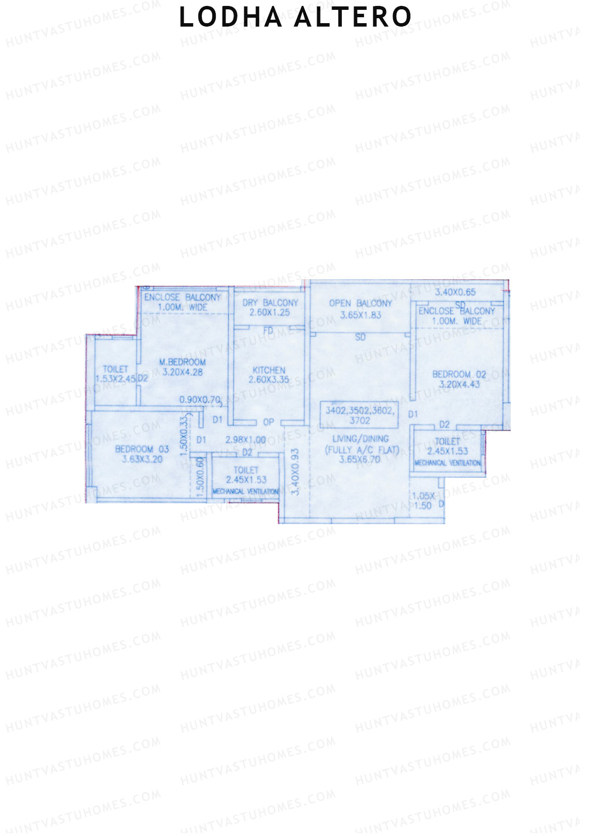 Lodha Altero Tower 3 Unit 2  Floor Plan