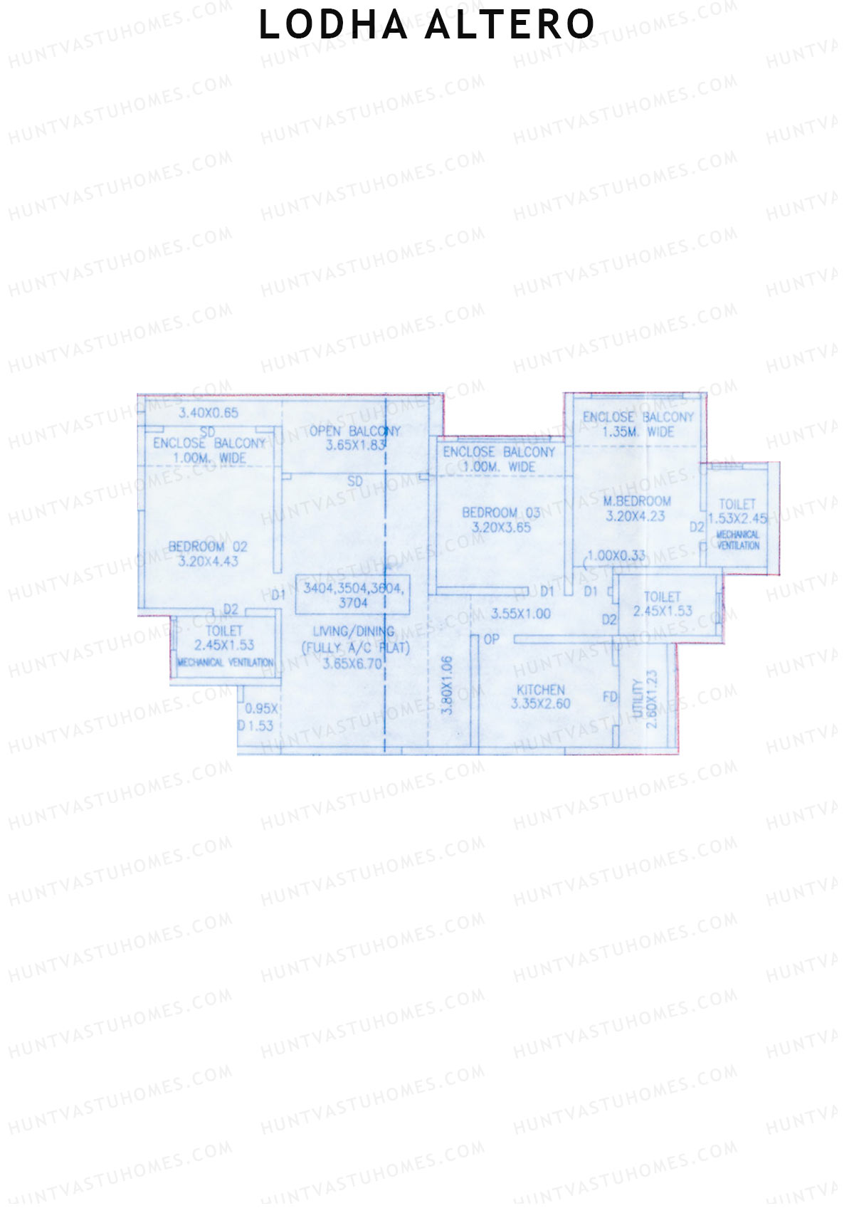 Lodha Altero Tower 3 Unit 4  Floor Plan