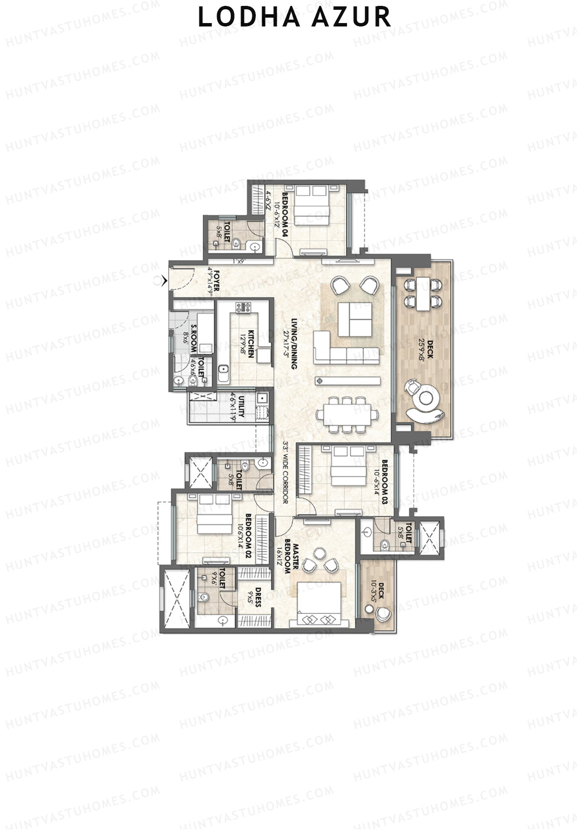 Lodha Azur Tower C Unit 1 Floor Plan