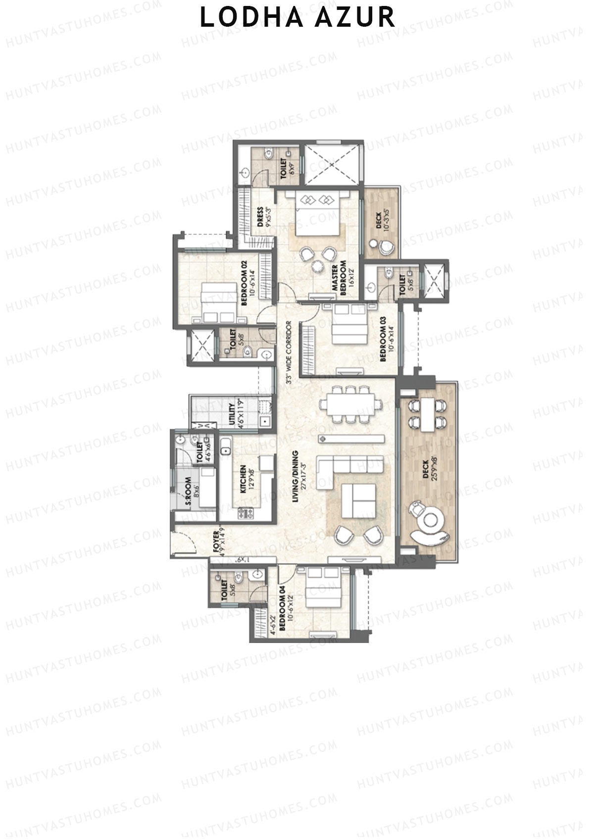 Lodha Azur Tower C Unit 4 Floor Plan