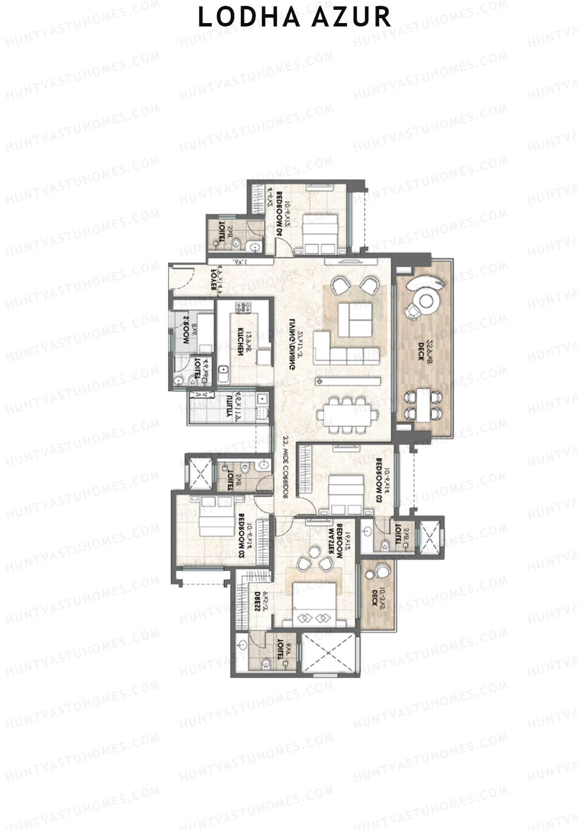 Lodha Azur Tower D Unit 1 Floor Plan