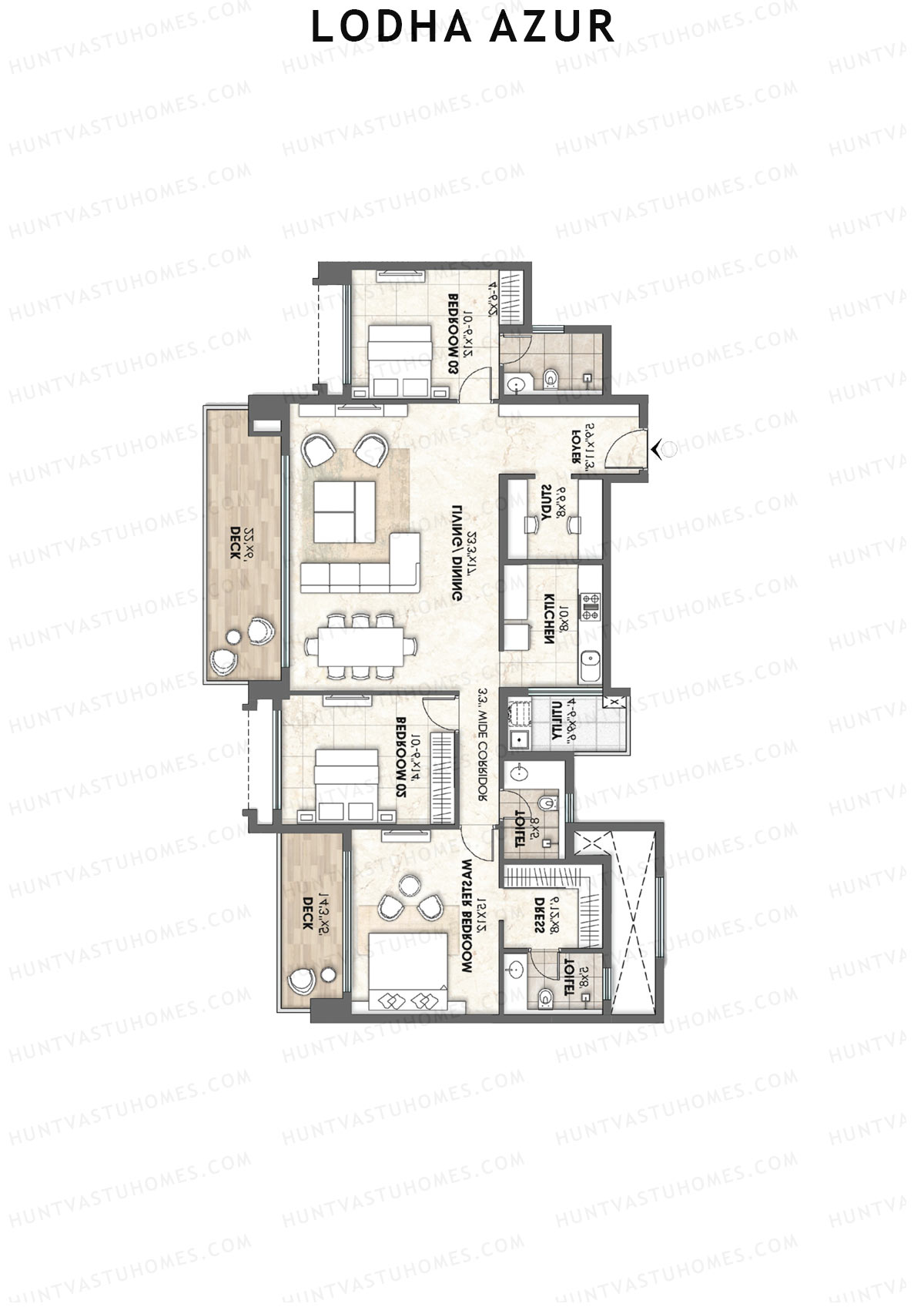 Lodha Azur Tower D Unit 2 Floor Plan