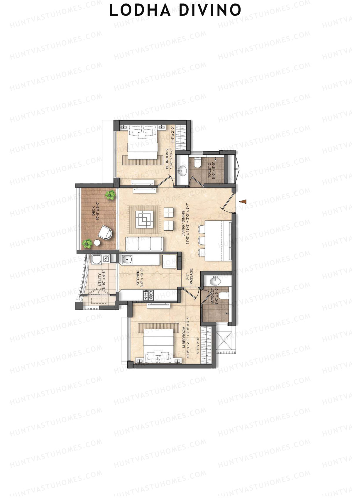 Lodha Divino Tower 1 Unit 1 Floor Plan