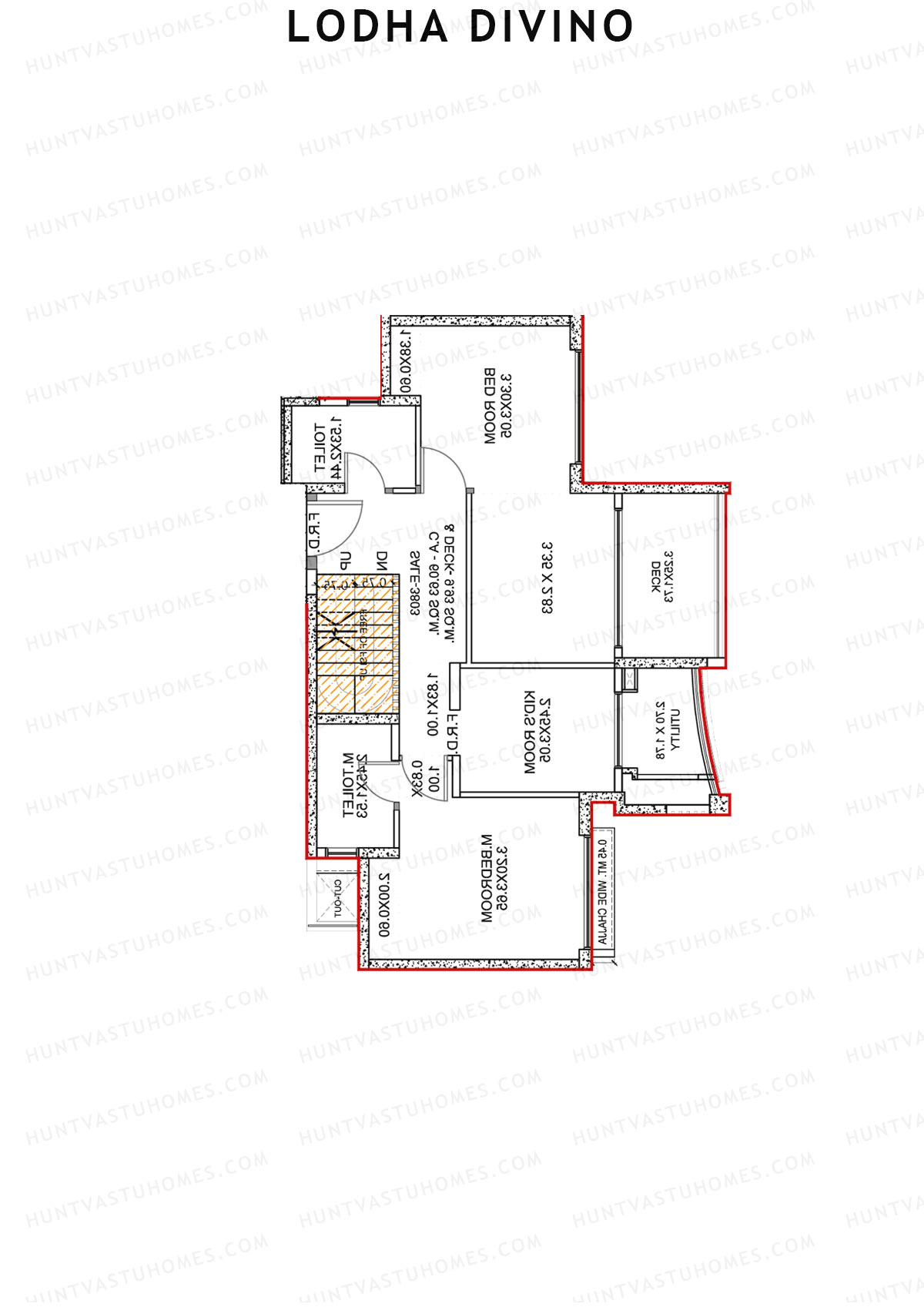 Lodha Divino Tower 1 Unit 4 (Duplex) Floor Plan