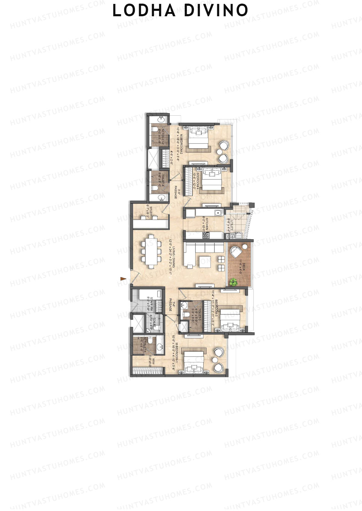Lodha Divino Tower 2 Unit 1 Floor Plan