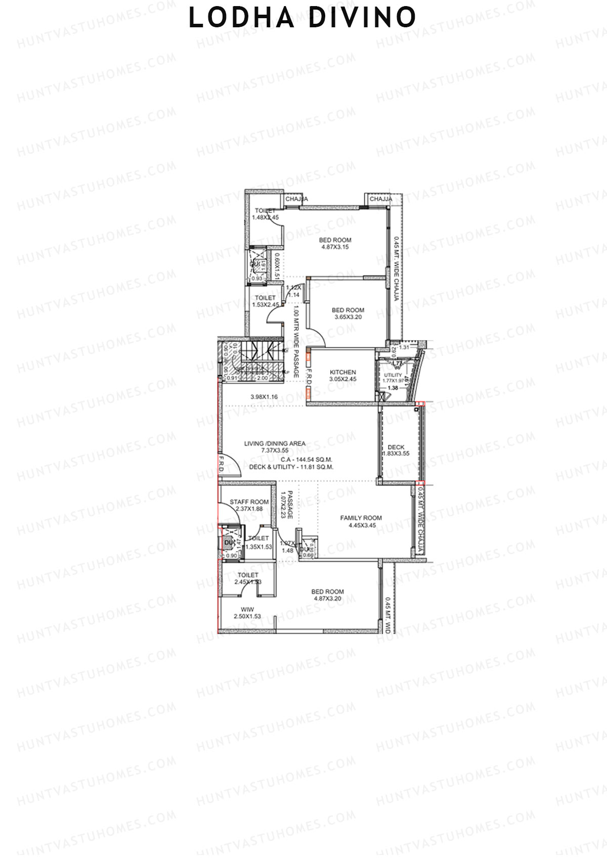 Lodha Divino Tower 2 Unit 1 (Duplex) Floor Plan