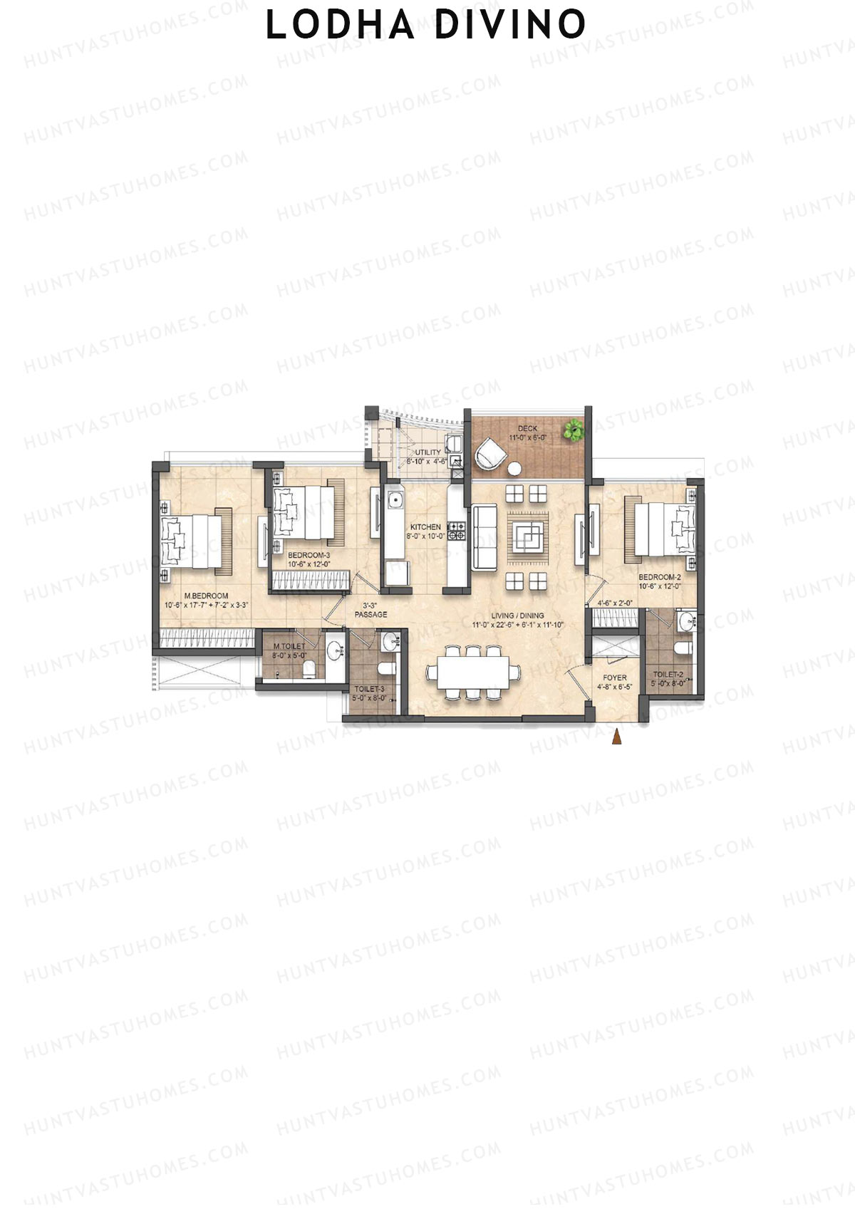 Lodha Divino Tower 3 Unit 1 Floor Plan