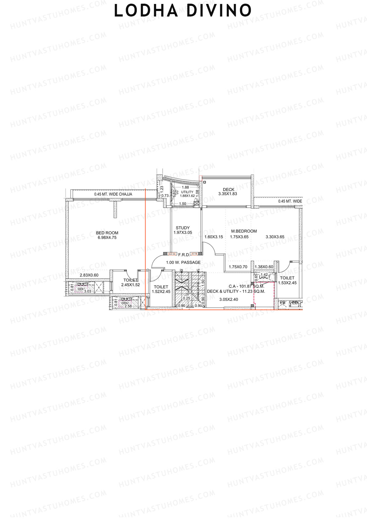 Lodha Divino Tower 3 Unit 1 (Duplex) Floor Plan