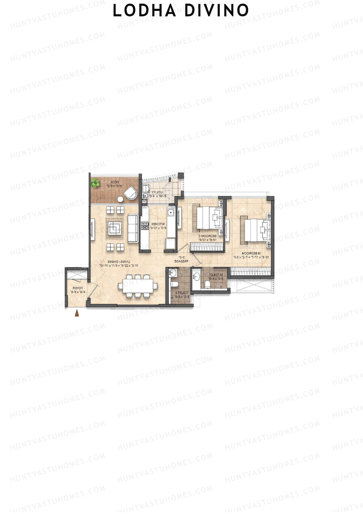 Lodha Divino Tower 3 Unit 2 Floor Plan