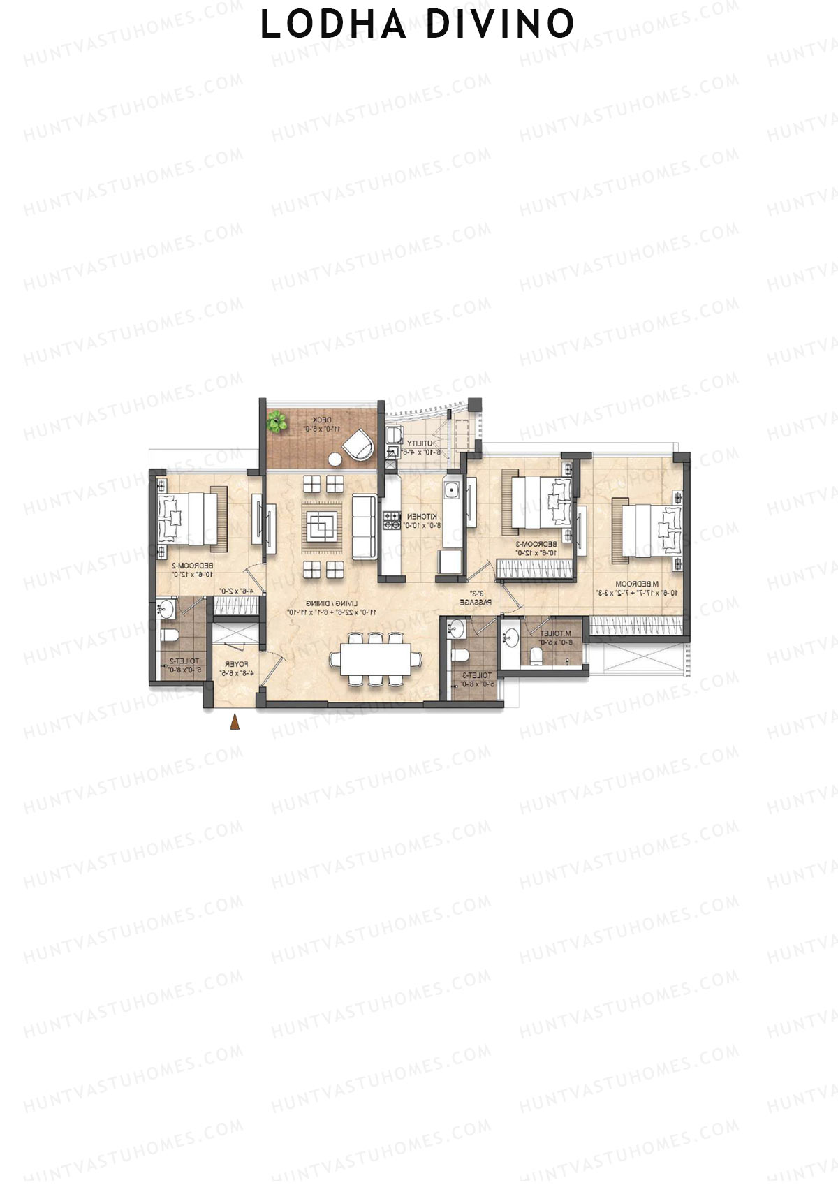 Lodha Divino Tower 3 Unit 2 Floor Plan