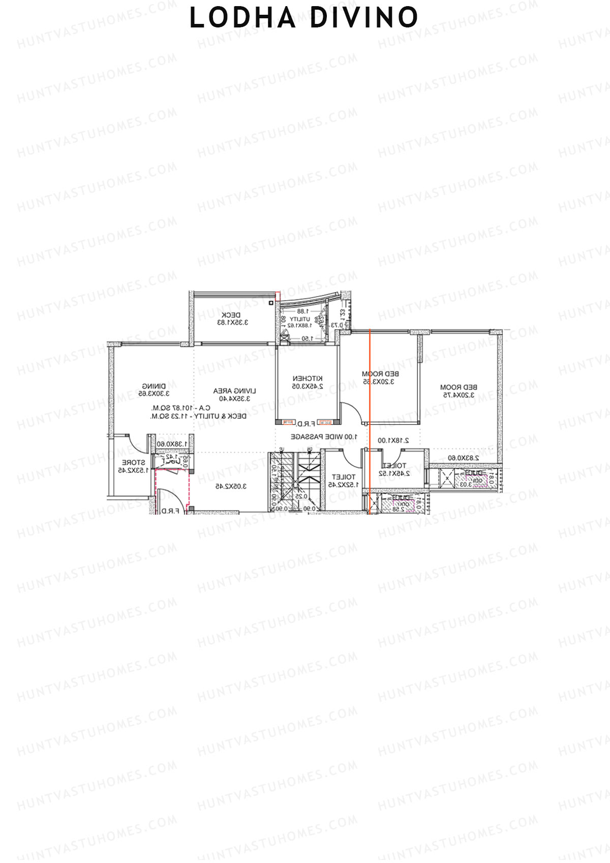 Lodha Divino Tower 3 Unit 2 (Duplex) Floor Plan