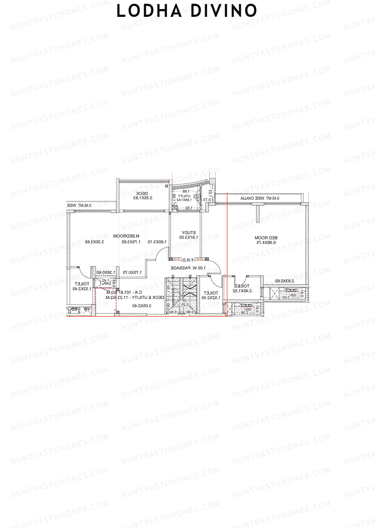 Lodha Divino Tower 3 Unit 2 (Duplex) Floor Plan