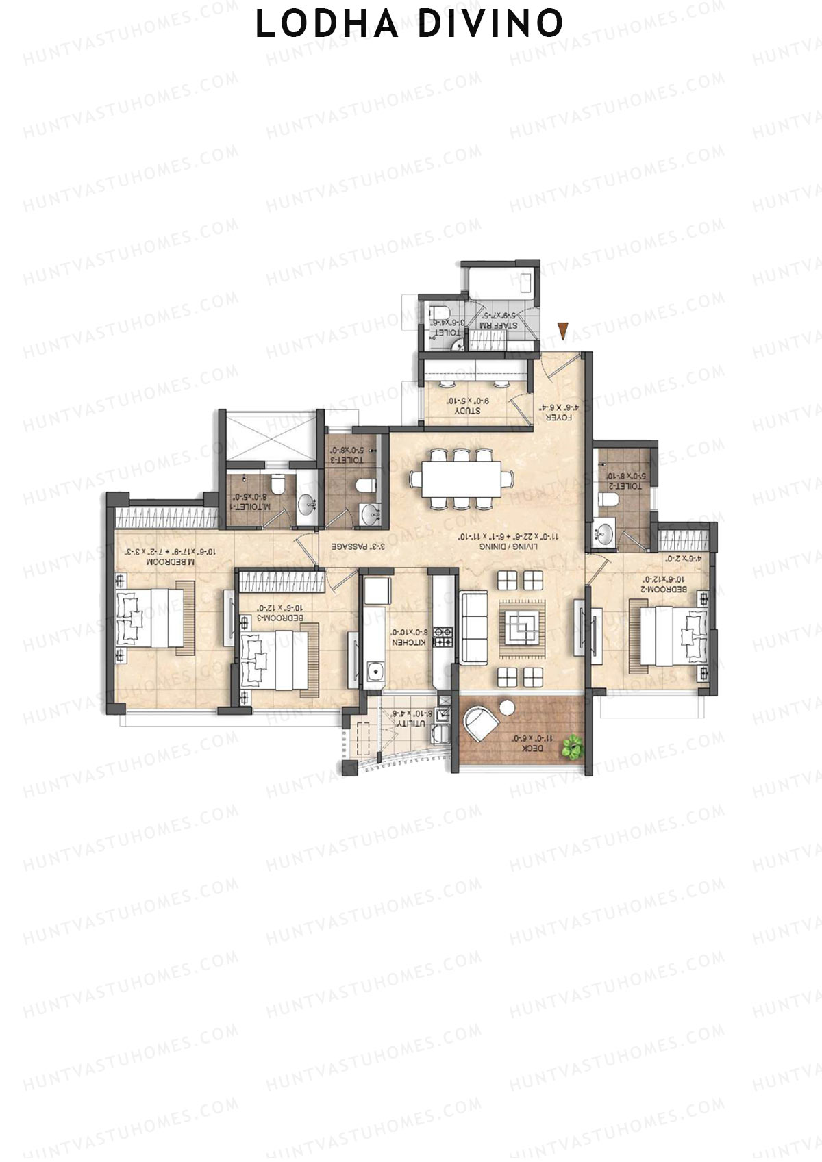 Lodha Divino Tower 3 Unit 3 Floor Plan
