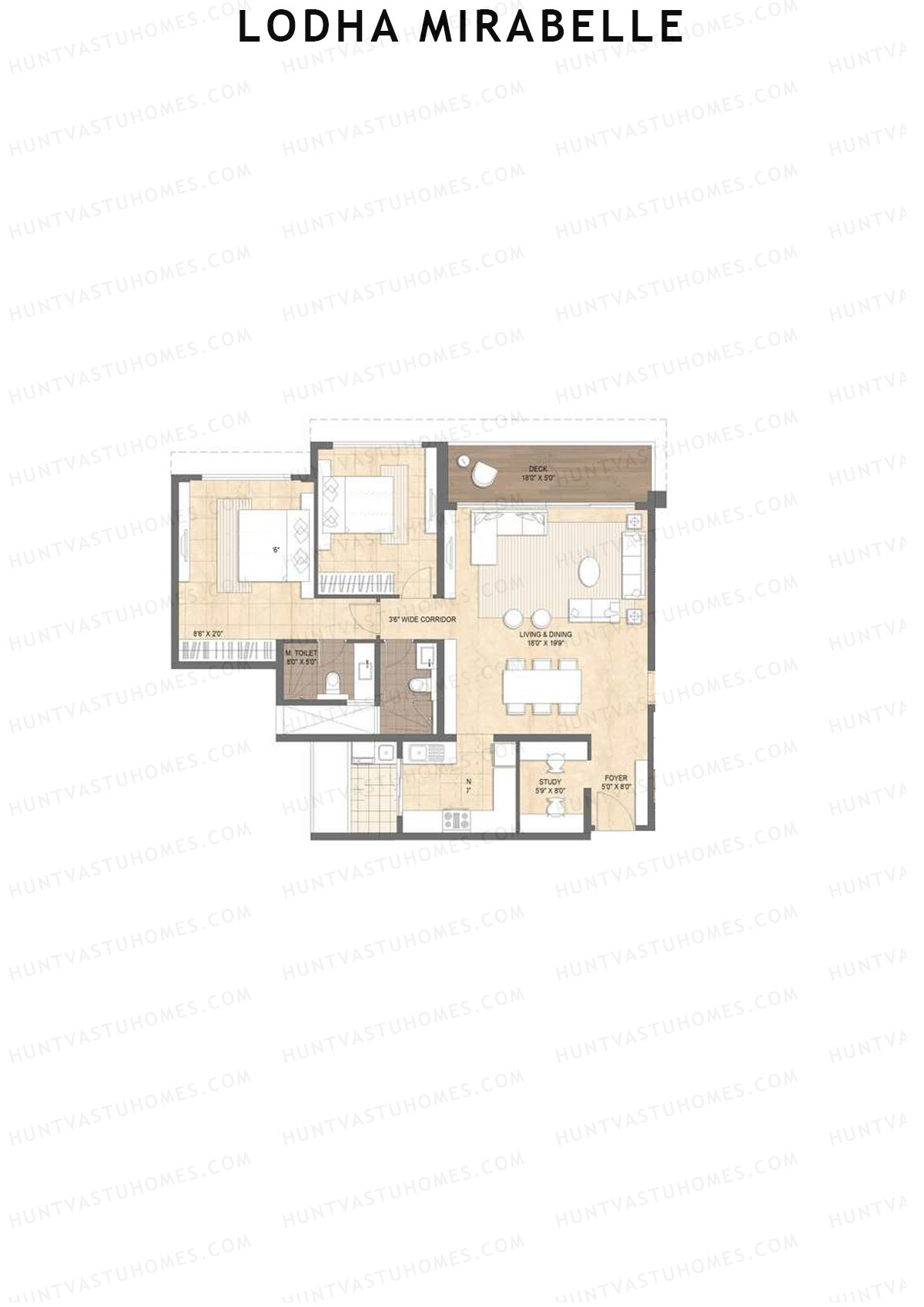 Lodha Mirabelle Tower 5 Unit 1 Floor Plan