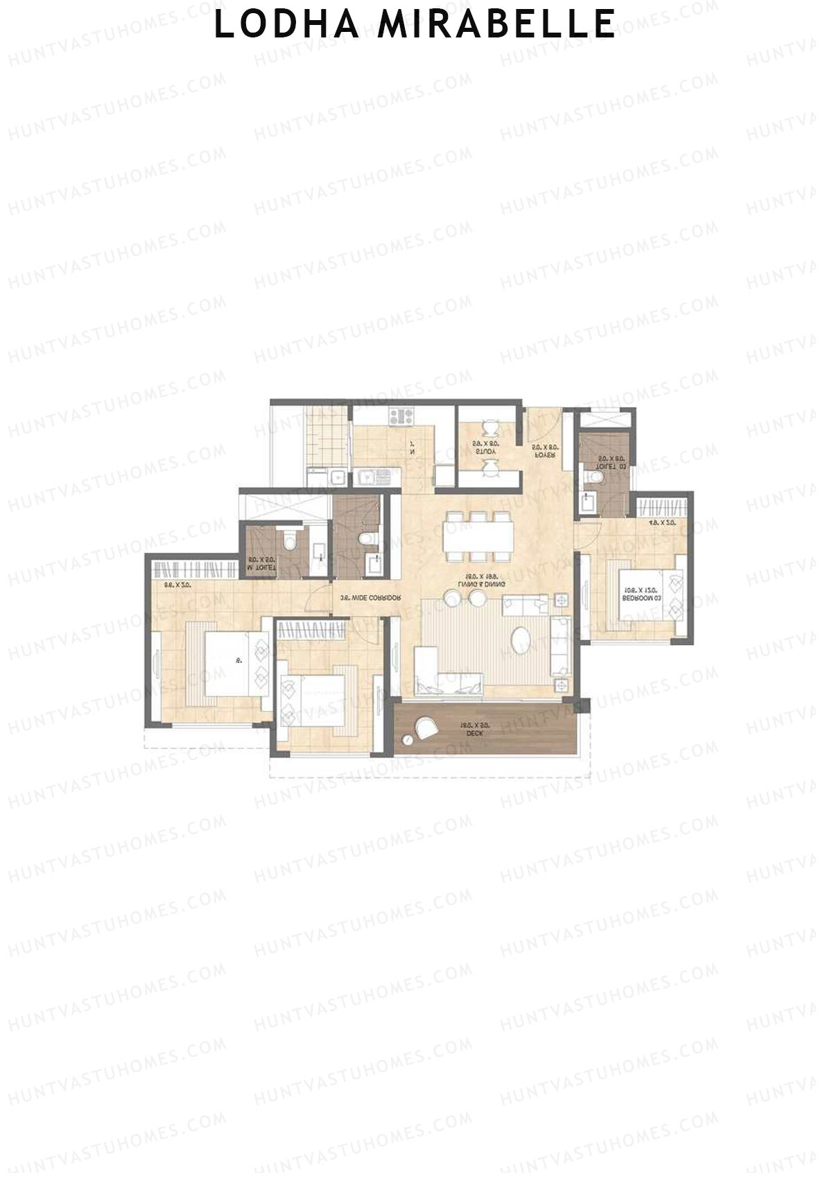 Lodha Mirabelle Tower 5 Unit 4 Floor Plan
