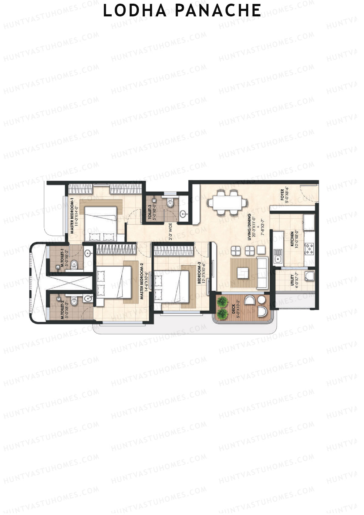 Lodha Panache Tower 1 Unit 1 Floor Plan