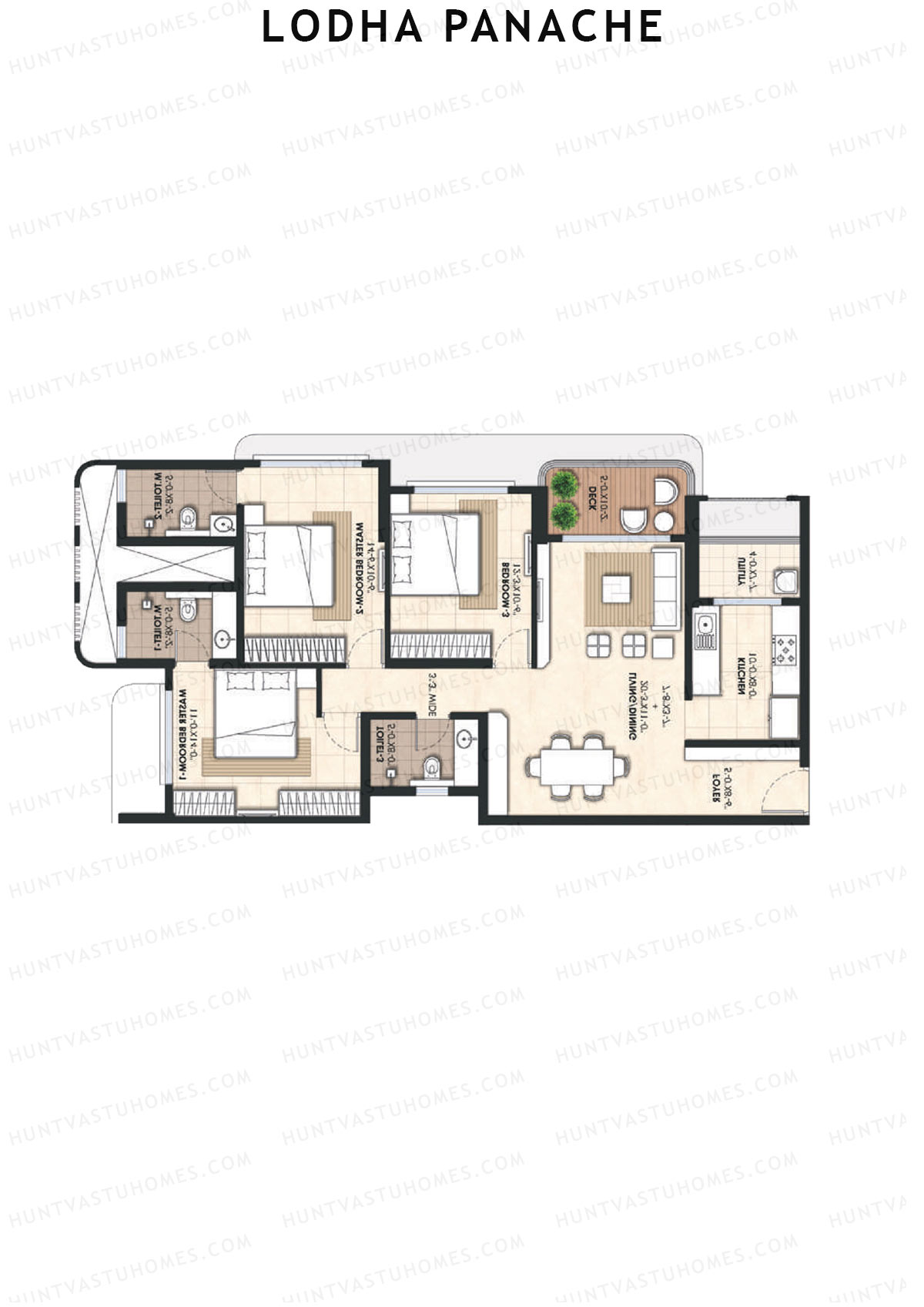 Lodha Panache Tower 1 Unit 2 Floor Plan