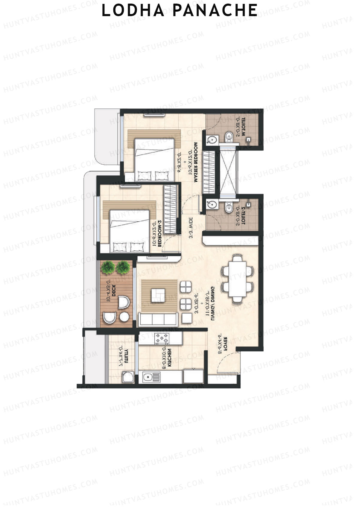 Lodha Panache Tower 1 Unit 3 Floor Plan