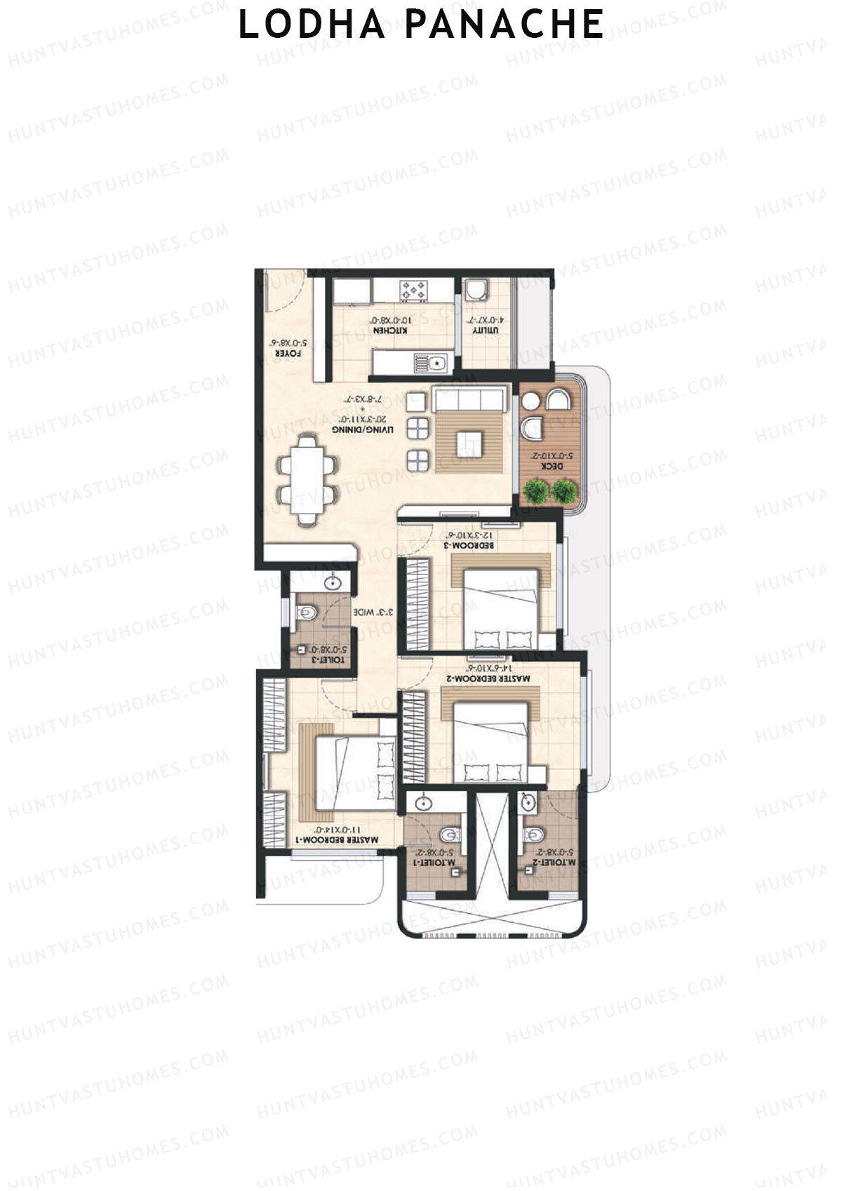 Lodha Panache Tower 1 Unit 6 Floor Plan