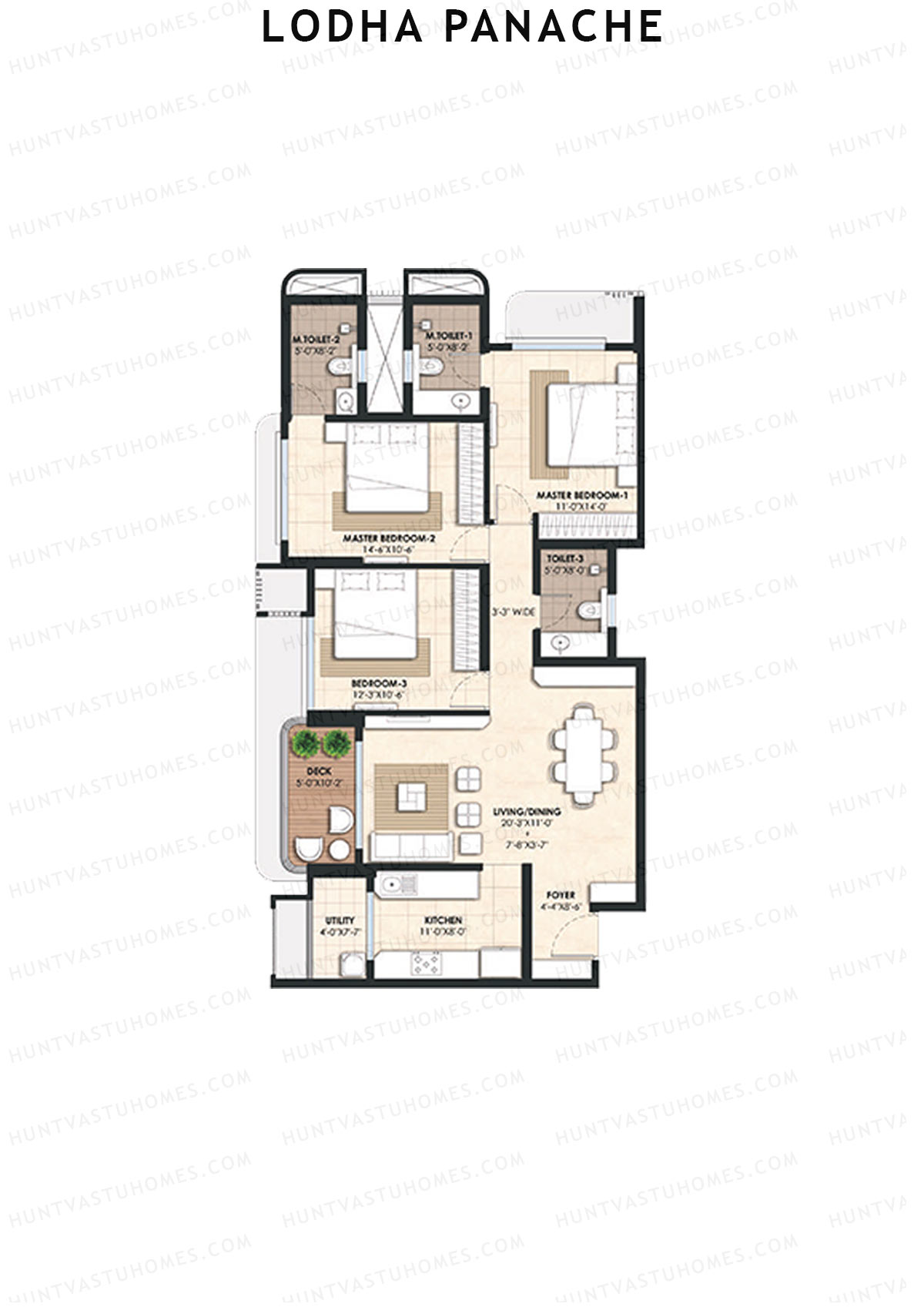 Lodha Panache Tower 2 Unit 3 Floor Plan