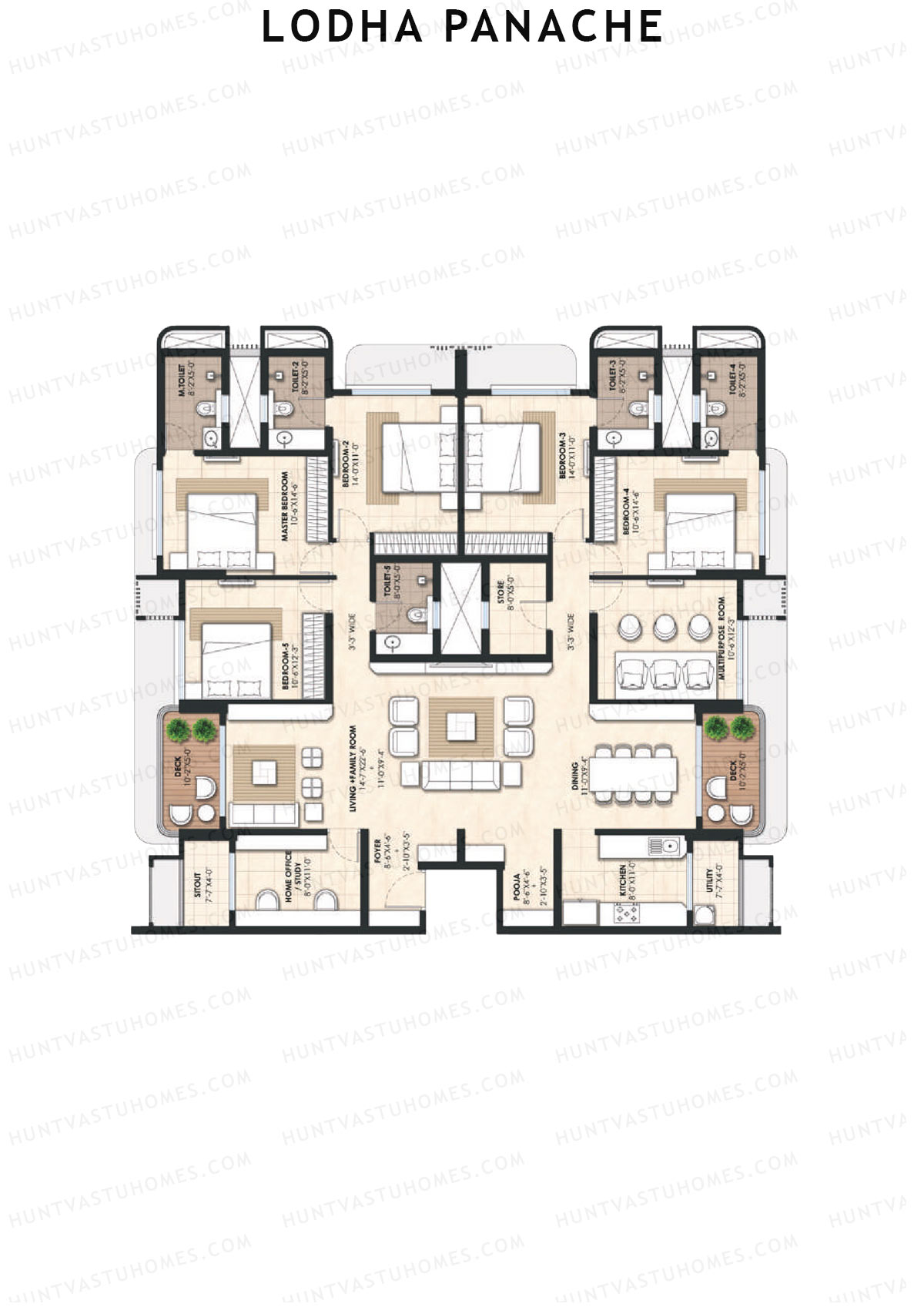 Lodha Panache Tower 2 Unit 3 Floor Plan