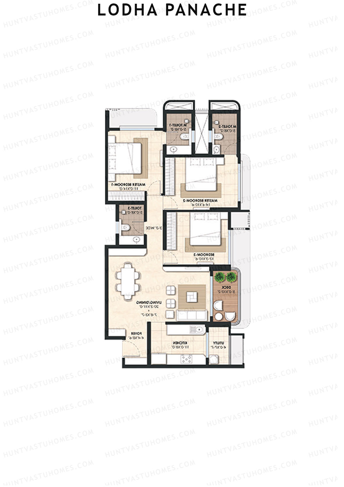 Lodha Panache Tower 2 Unit 4 Floor Plan