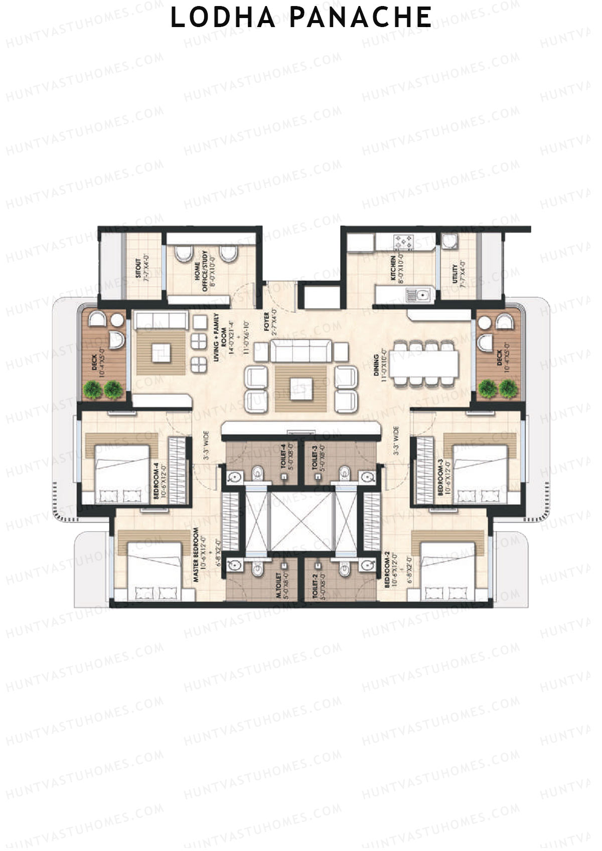 Lodha Panache Tower 2 Unit 6 Floor Plan