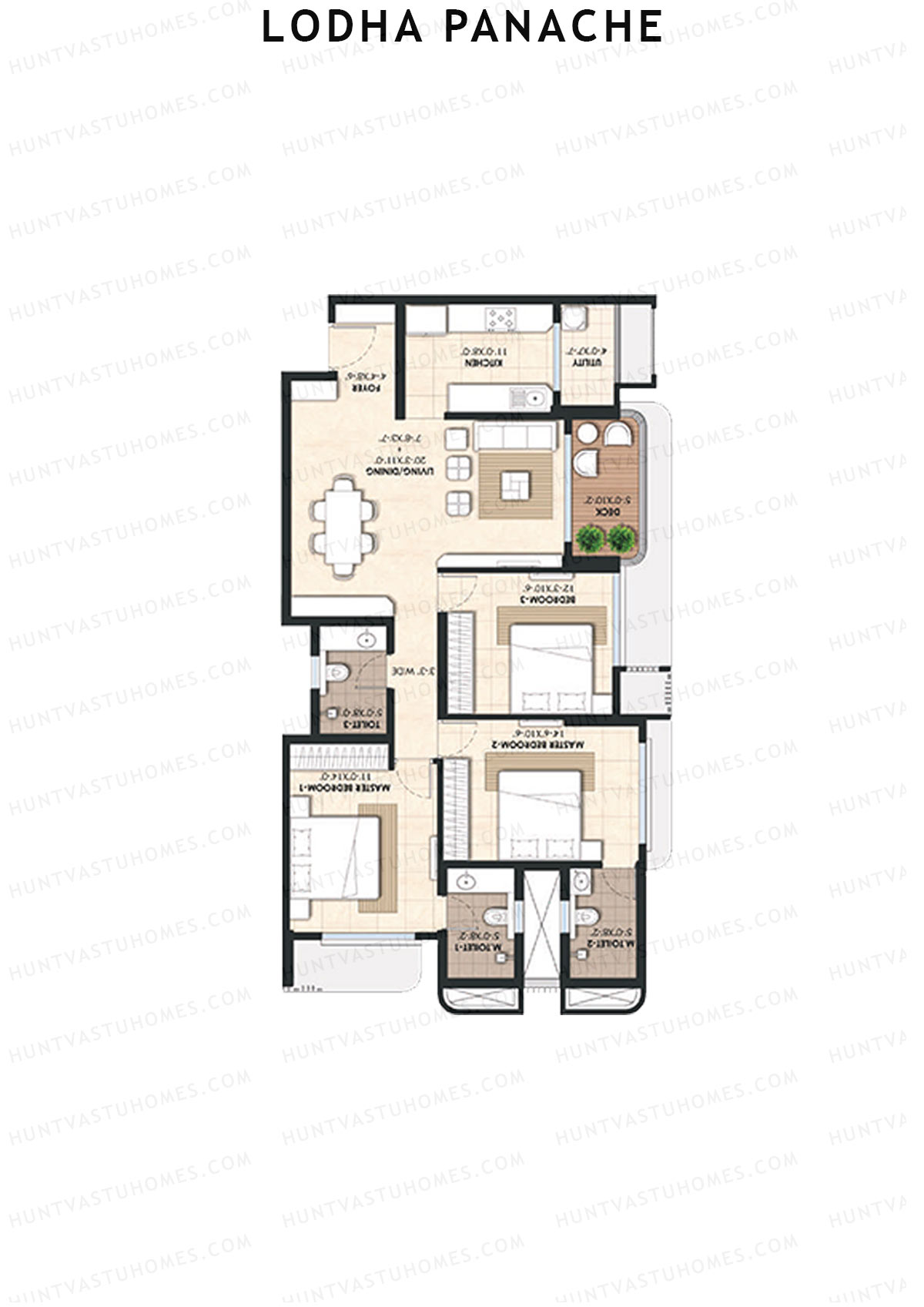Lodha Panache Tower 3 Unit 1 Floor Plan