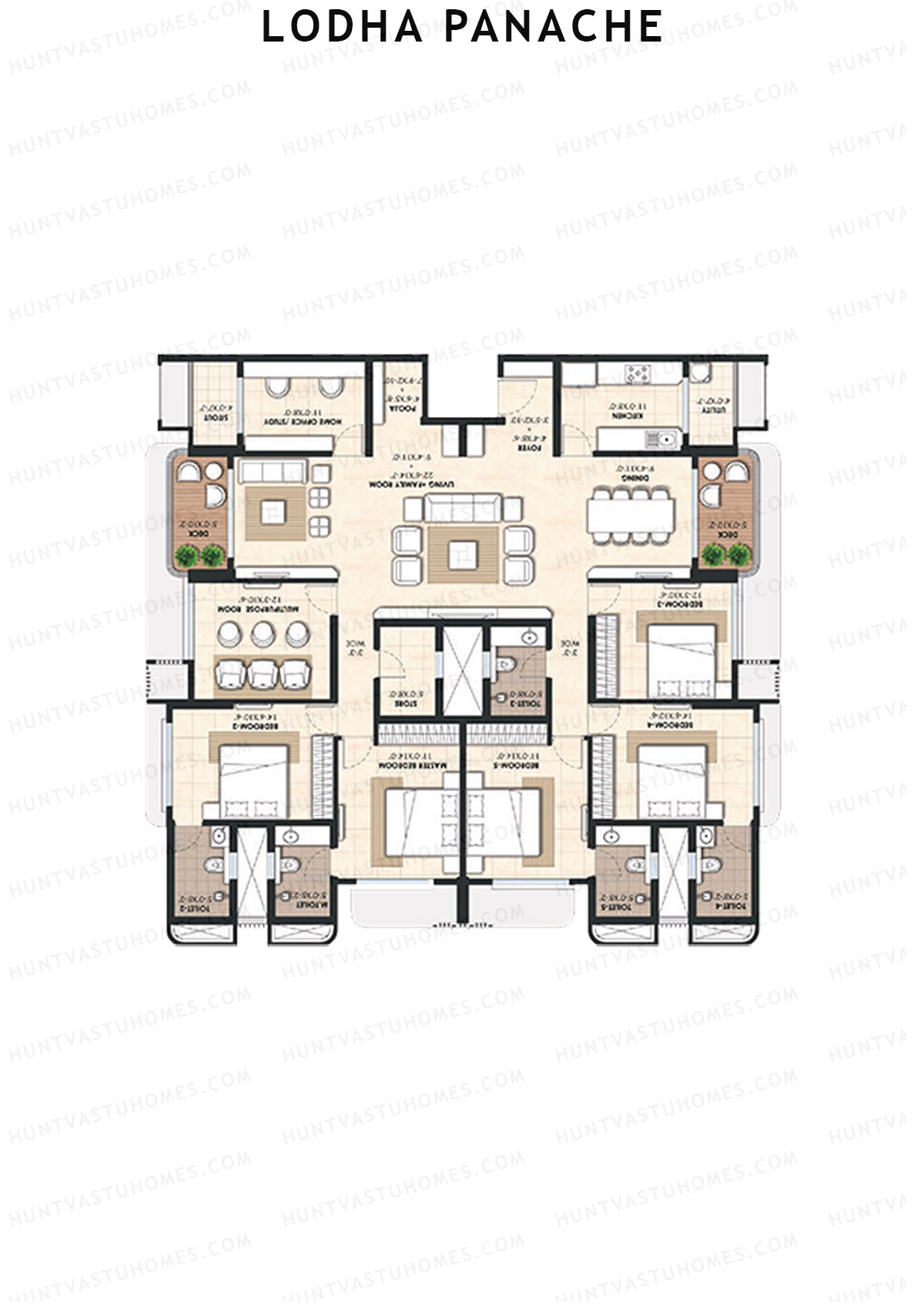 Lodha Panache Tower 3 Unit 1 Floor Plan