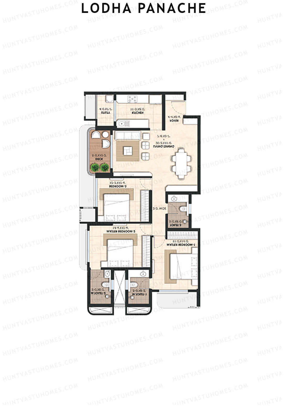Lodha Panache Tower 3 Unit 2 Floor Plan